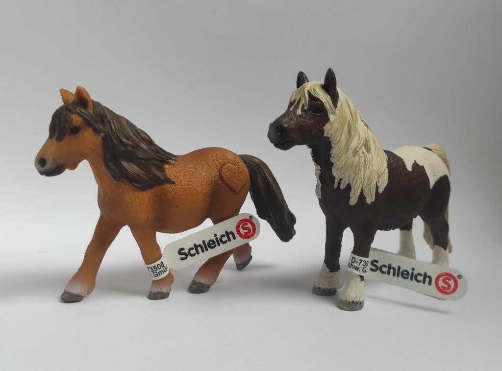 Schleich Shetlanders (met vaantje), Verzenden, Nieuw, Paard, Beeldje of Figuurtje