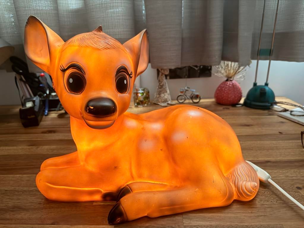 Heico Bambi lamp - Vintage kinderlamp, Ophalen of Verzenden, Gebruikt