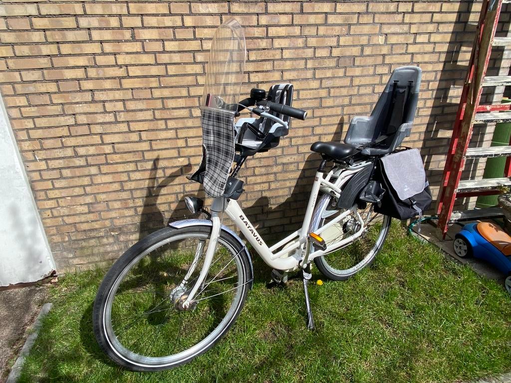 Batavus Mambo Deluxe Moederfiets, frame 53, inch 28, Ophalen, 2 zitjes, 53 tot 56 cm, Gebruikt