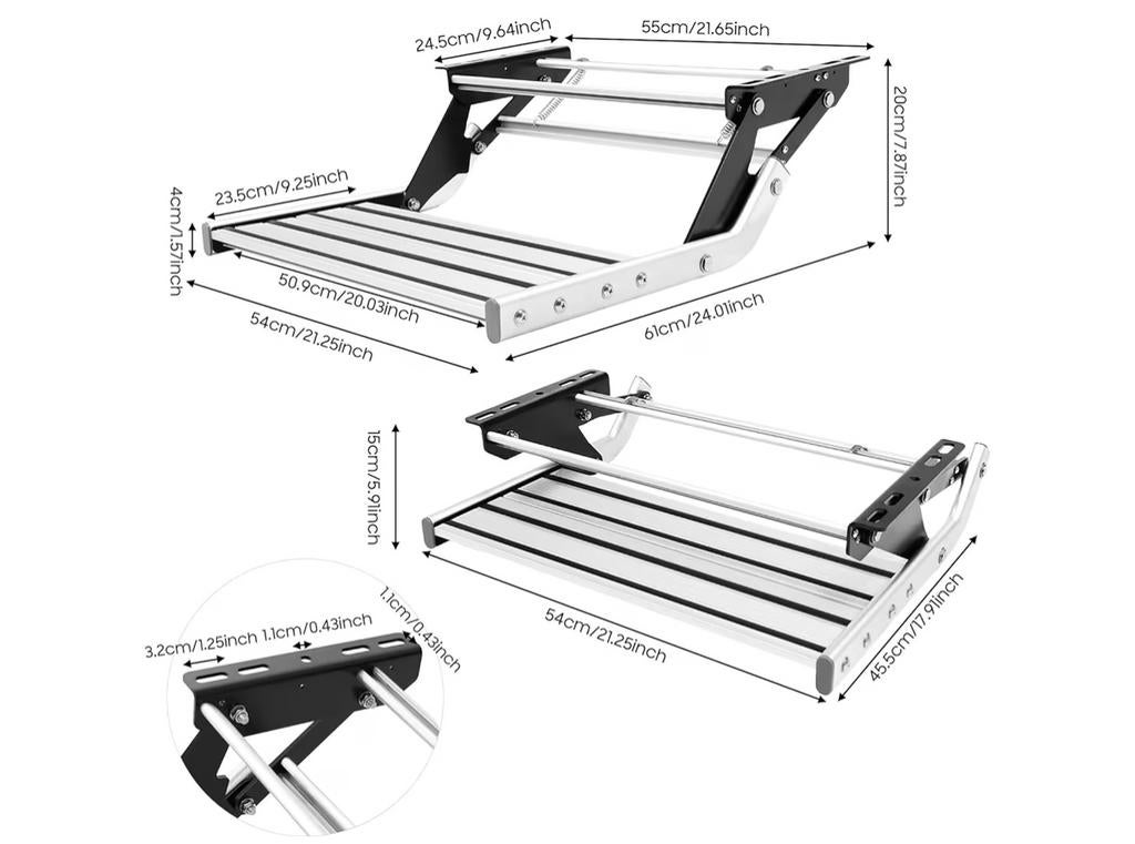 Nieuwe opvouwbare aluminium camper/caravan opstap, Ophalen of Verzenden, Nieuw