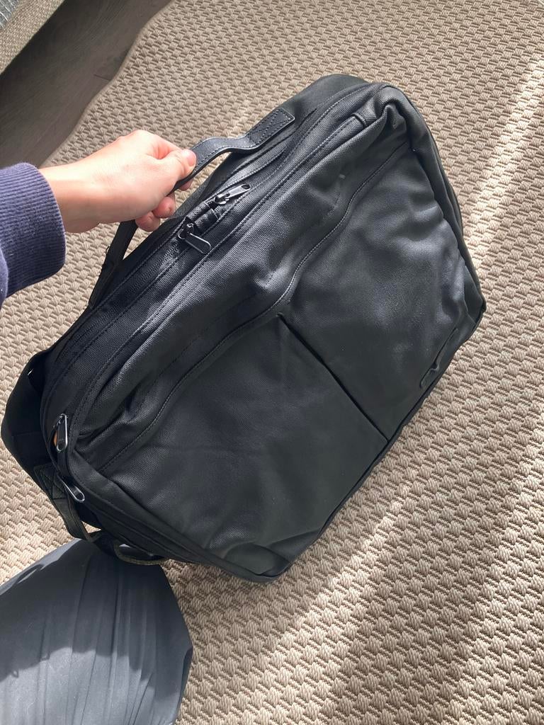 3-in-1 bag: Rugzak, Schoudertas, Aktetas, 40 tot 60 cm, Gebruikt, 20 tot 30 cm, Zwart