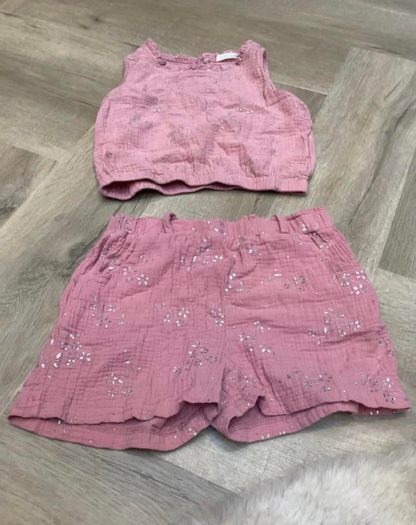 Setje Shorts & Top maat 140, Ophalen of Verzenden, Gebruikt, Meisje