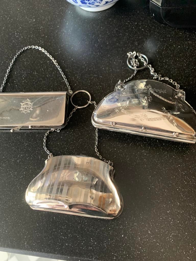 Antiek zilveren tasjes, Antiek en Kunst, Ophalen of Verzenden