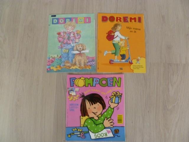 2 Doremi- en 1 Pompoen tijdschriften: Moederdag.(Kleuters.), Ophalen of Verzenden, Zo goed als nieuw, Taal en Lezen