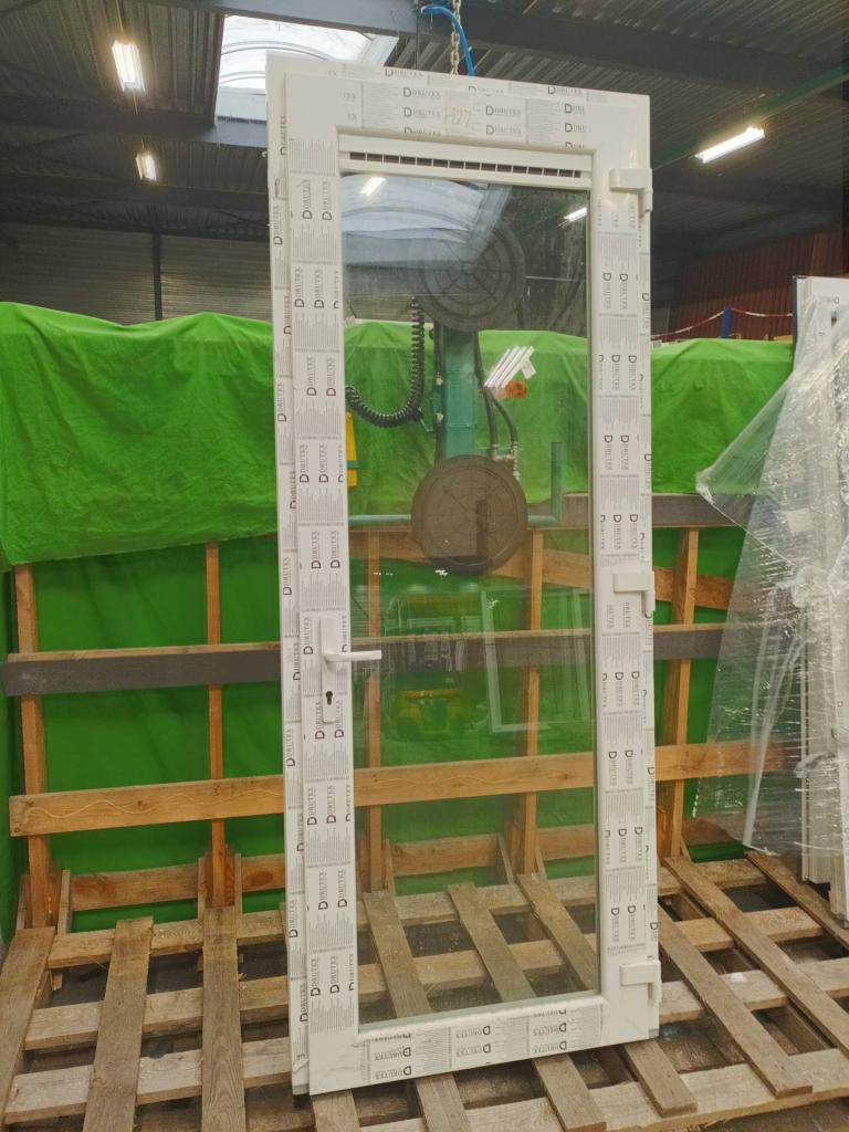 Kunststof Buitendeur b94,5 x h240 cm  -2498-, Niet ingevuld, Kunststof, Gebruikt, 80 tot 100 cm