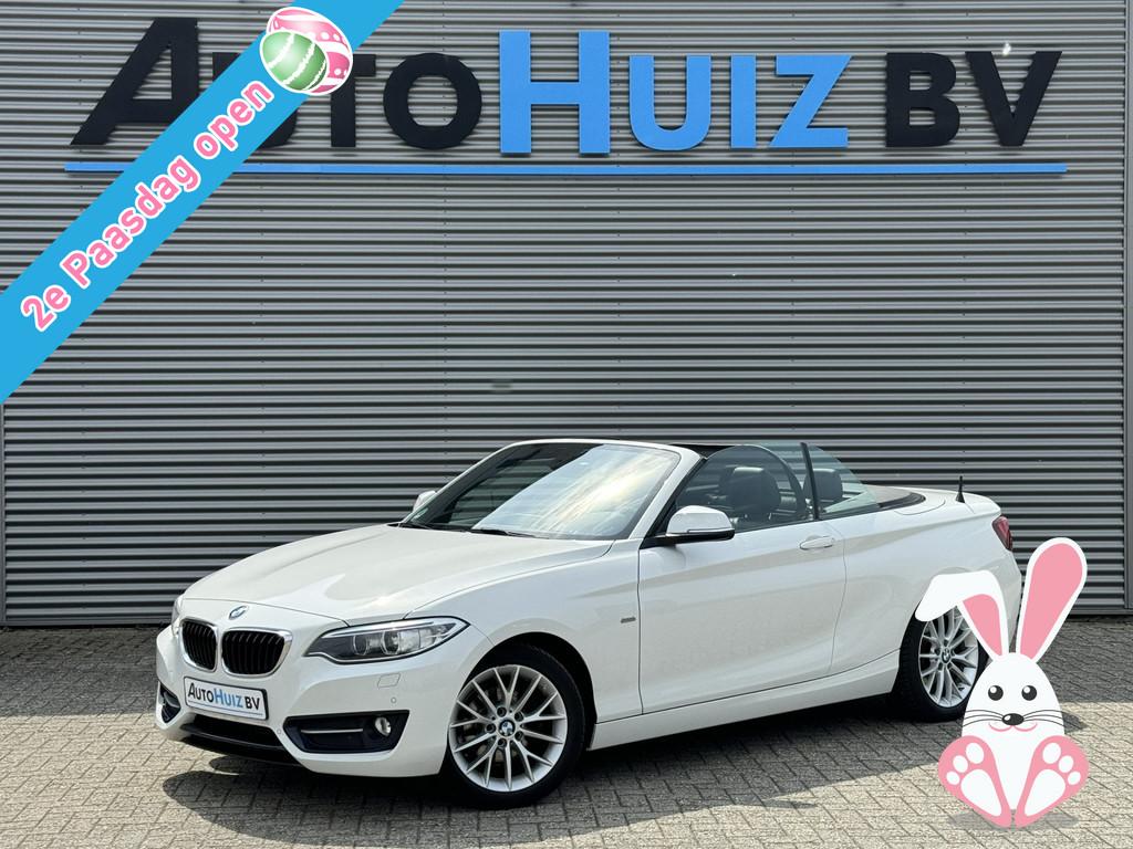 BMW 2 Serie Cabrio 218i Executive Sport Line Leer Navigatie, Keurmerk '100% Onderhouden', 745 kg, Gebruikt, 4 stoelen