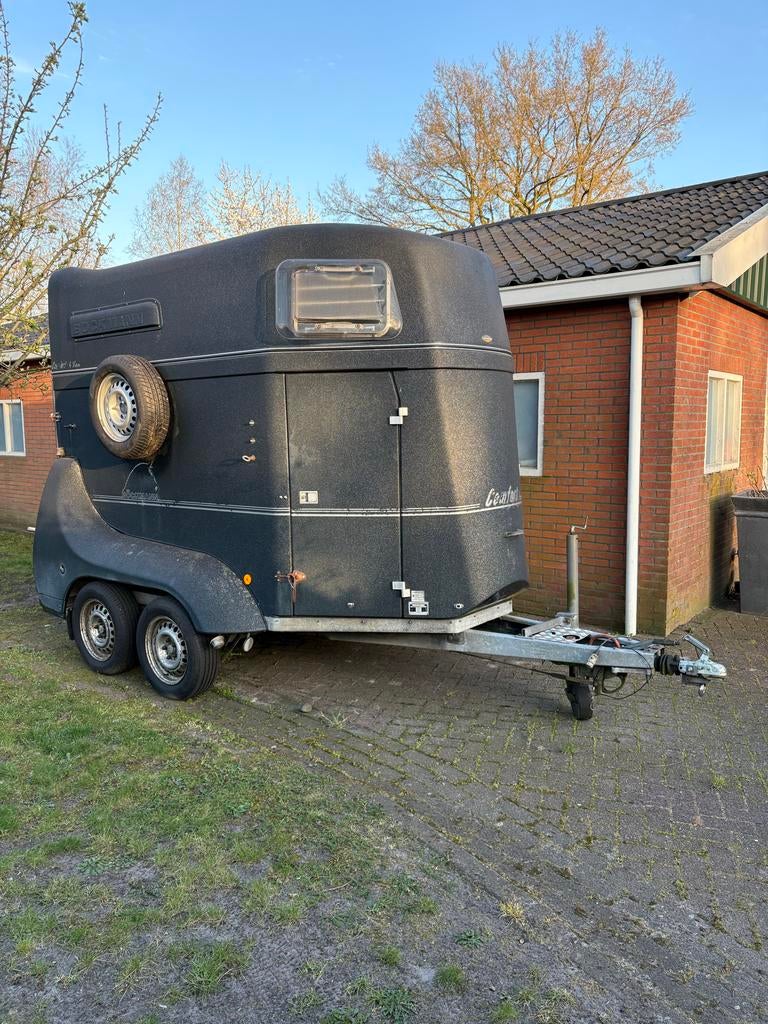 Böckman 2-paardstrailer, Ophalen, Gebruikt, Polyester, 2-paards trailer