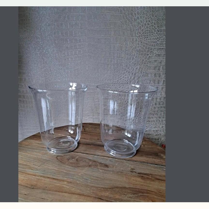 2 bloemenvazen van ikea, Overige kleuren, Ophalen of Verzenden, Minder dan 50 cm, Glas