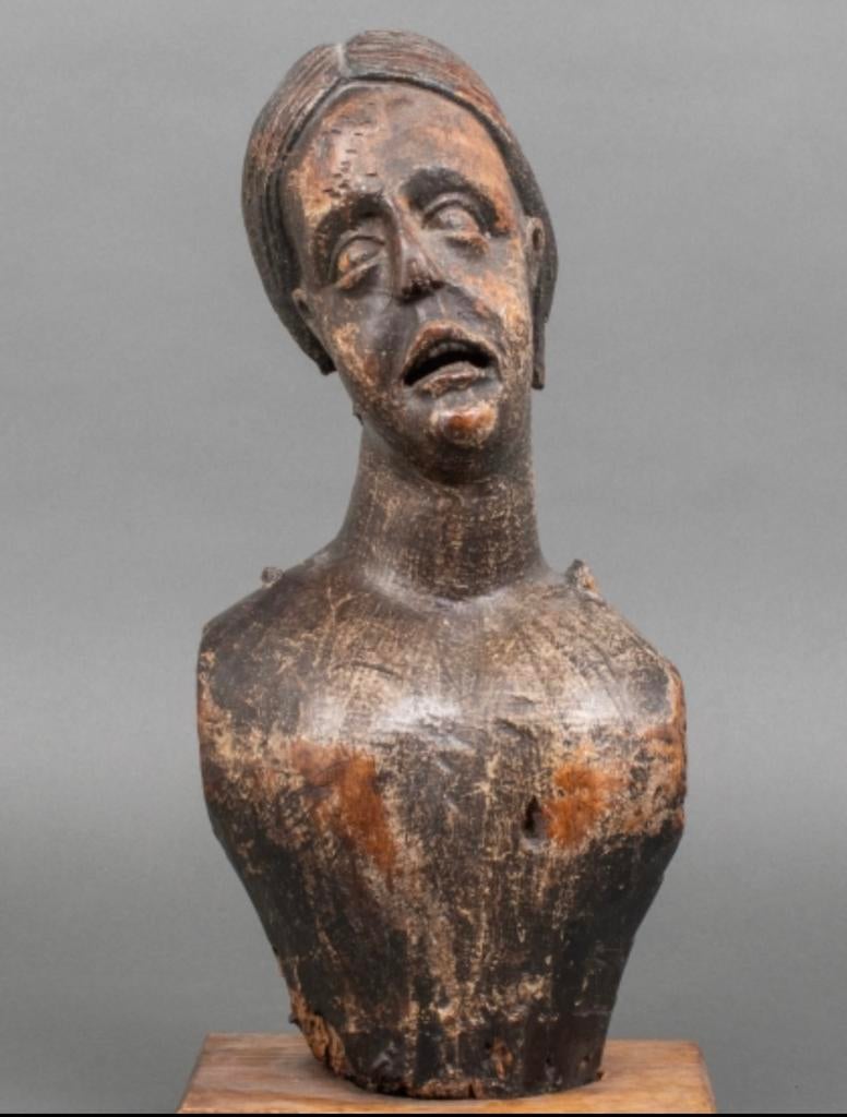 15/16e eeuws houten borstbeeld, Verzenden