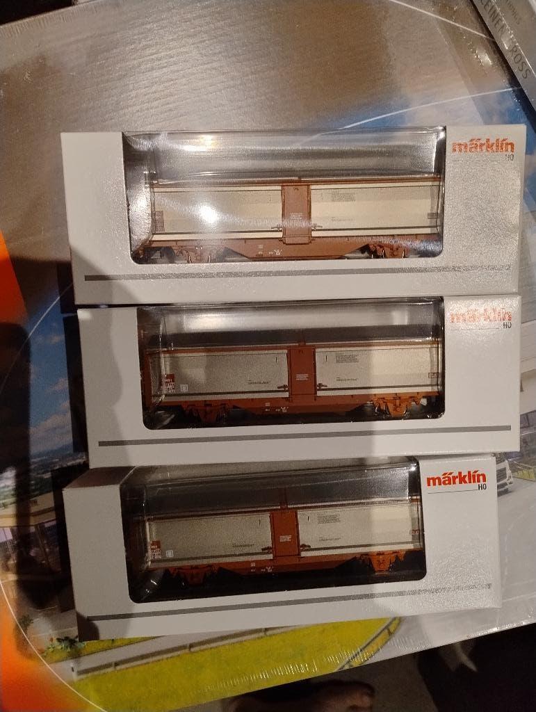 Märklin 47303 Schiebedach-/Schiebewandwagen-Set Tbis H0., Wisselstroom, Ophalen of Verzenden, Märklin, Nieuw