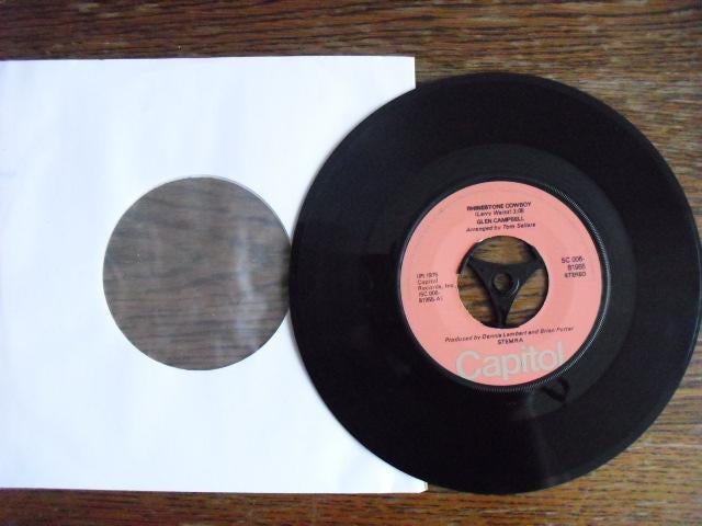 - Glen Campbell - Rhinestone Cowboy - vinyl single, Cd's en Dvd's, Vinyl Singles, Gebruikt, 7 inch, Single, Ophalen of Verzenden