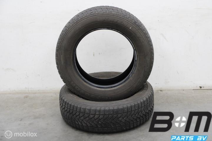 2 x 1956515 95T Firestone Winterhawk met 5mm 195 65 15, Auto-onderdelen, Banden en Velgen, Band(en), Gebruikt
