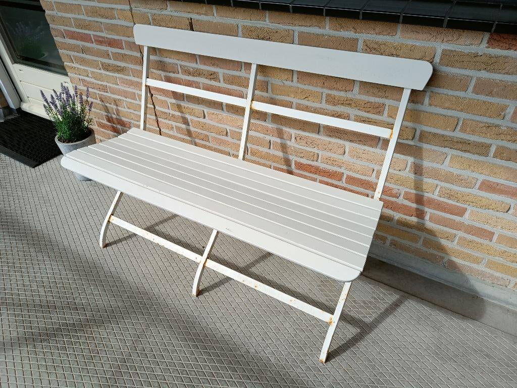 tuinbankje (opklapbaar), Tuin en Terras, Tuinbanken, Ophalen, Gebruikt, Metaal
