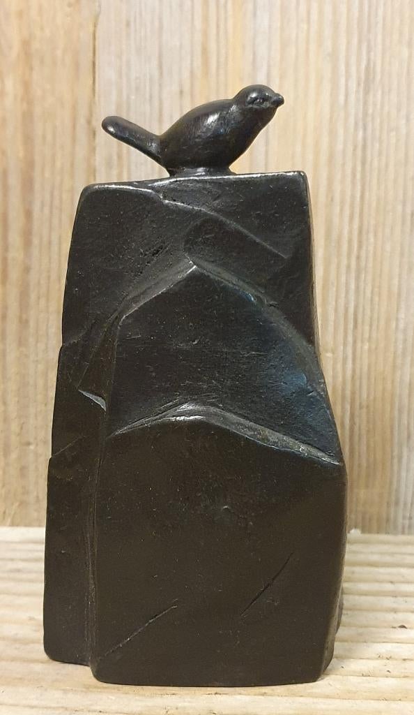 VOGELS OP ROTS / mini urn / brons / asurn, Huis en tuin decoratie Marie, Nieuw, Info@huisentuindecoratiemarie.nl, Peize