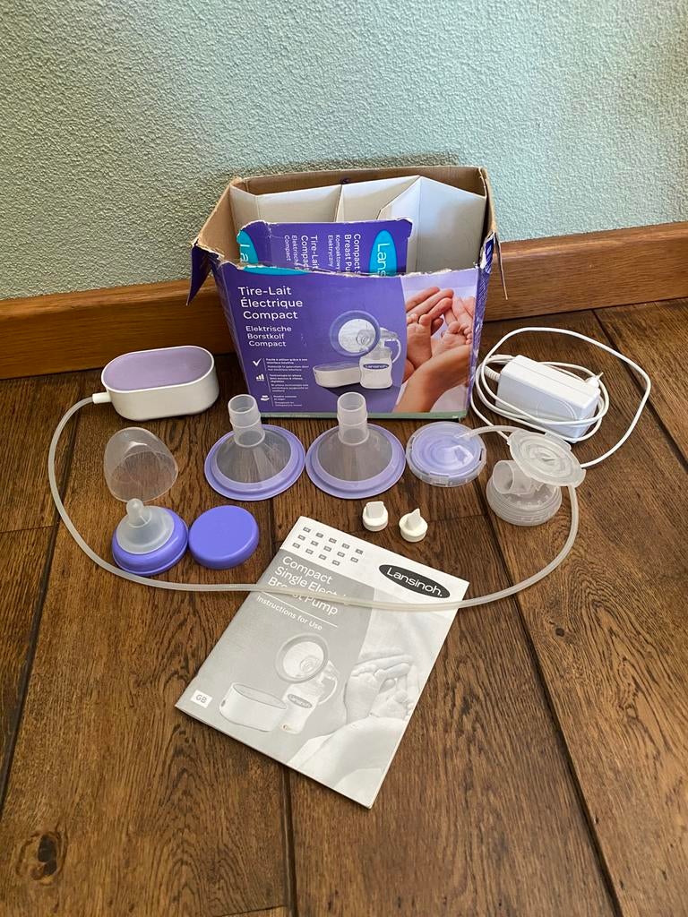 Lansinoh compact single electic breast pump, Ophalen of Verzenden, Zo goed als nieuw, Borstkolf