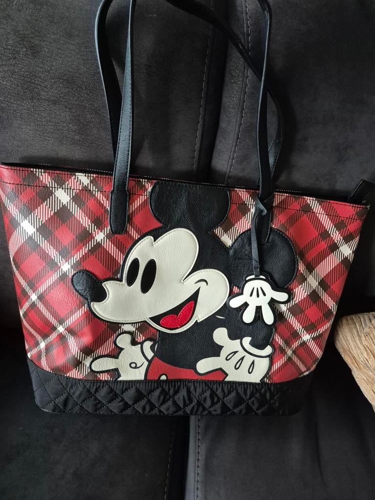 Mickey Mouse Loungefly tas rood geruit, Sieraden, Tassen en Uiterlijk, Tassen | Damestassen, Ophalen of Verzenden