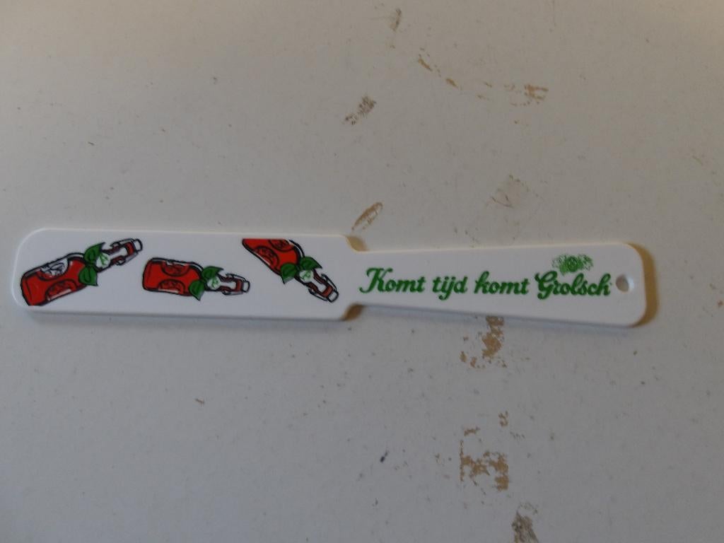 Grolsch spatel (nr.6) afschuimer Komt tijd, komt Grolsch, Ophalen of Verzenden, Nieuw, Overige typen, Grolsch
