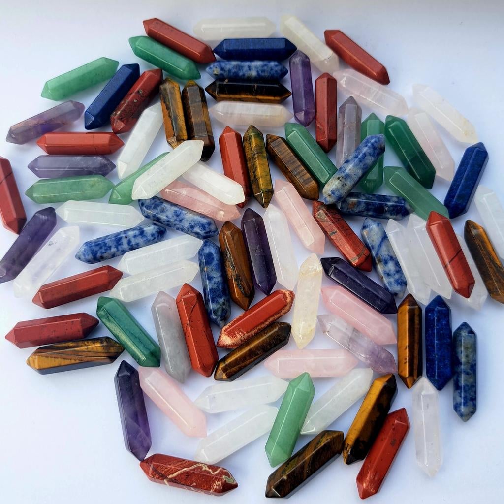 Edelsteen dubbeleinder punten edelstenen verzameling punt, Ophalen of Verzenden