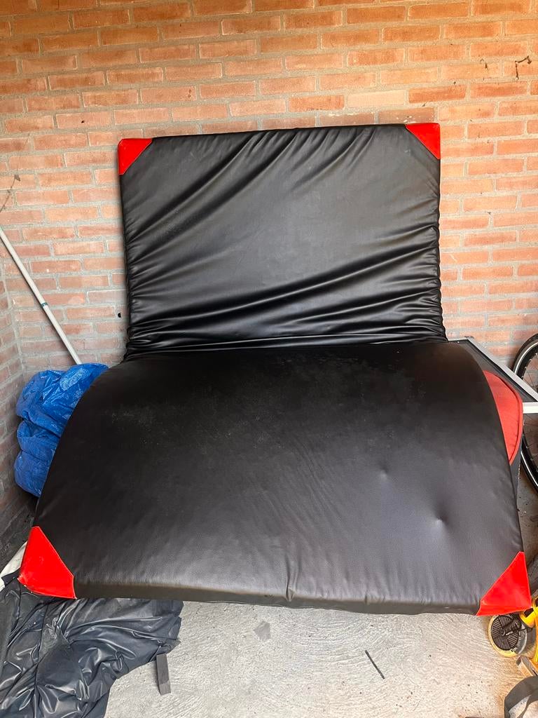 Turnmat - Zwart met rode accenten, Sport en Fitness, Turnen, Ophalen, Gebruikt, Zwart, Materiaal
