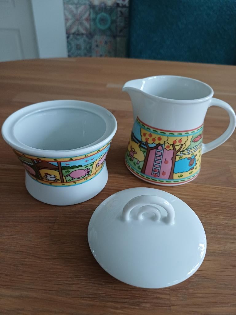 Roomstel met een boerderij dierenprint, Overige typen, Ophalen of Verzenden, Zo goed als nieuw, Overige stijlen