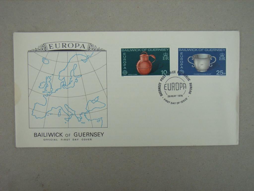 RB   FDC Guernsey 133-134, Postzegels en Munten, Postzegels | Eerstedagenveloppen, Ophalen of Verzenden, Onbeschreven, Europa
