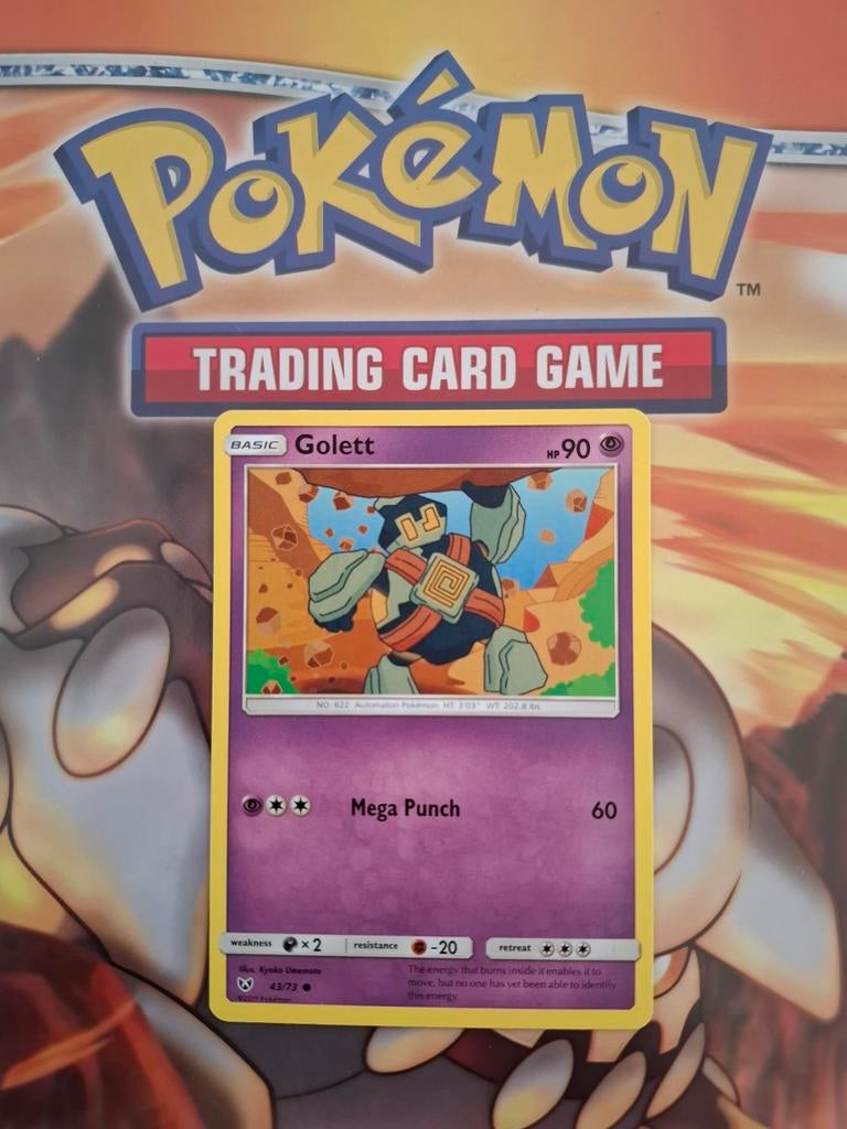 Golett 43/73 Shining Legends pokemon kaart nm, Ophalen of Verzenden, Zo goed als nieuw, Losse kaart