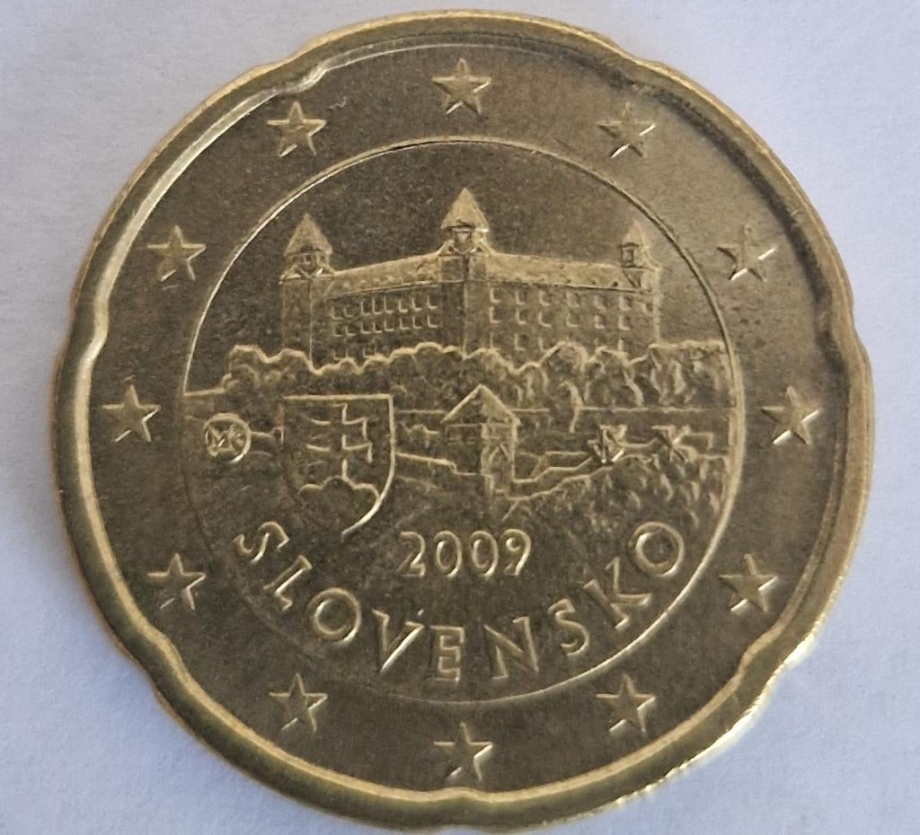 Slowakije 2009 - 20 eurocent, Postzegels en Munten, Munten | Europa | Euromunten, Verzenden, Slowakije, 20 cent, Losse munt