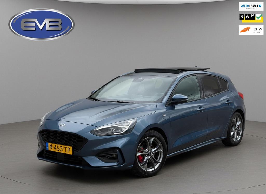 Ford Focus 1.0 EcoBoost Hybrid ST Line, panoramadak, stoelve, Auto's, Gebruikt, Euro 6, 1277 kg, Blauw