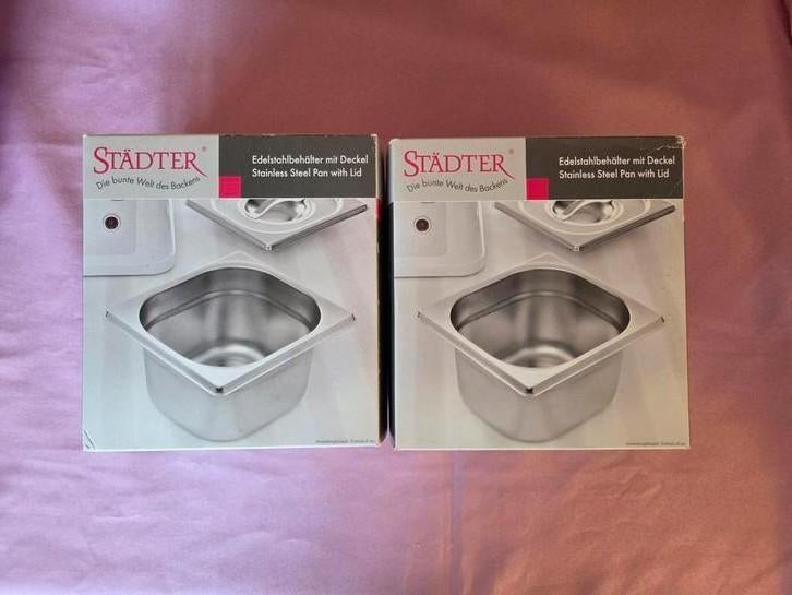2x Städter RVS smeltbak met deksel (1.5L), Ophalen of Verzenden, Nieuw