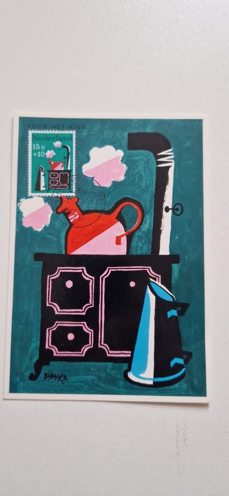 Oude ansichtkaart 'Voor het Kind 7-11-1967 kinderpostzegel, Ophalen of Verzenden