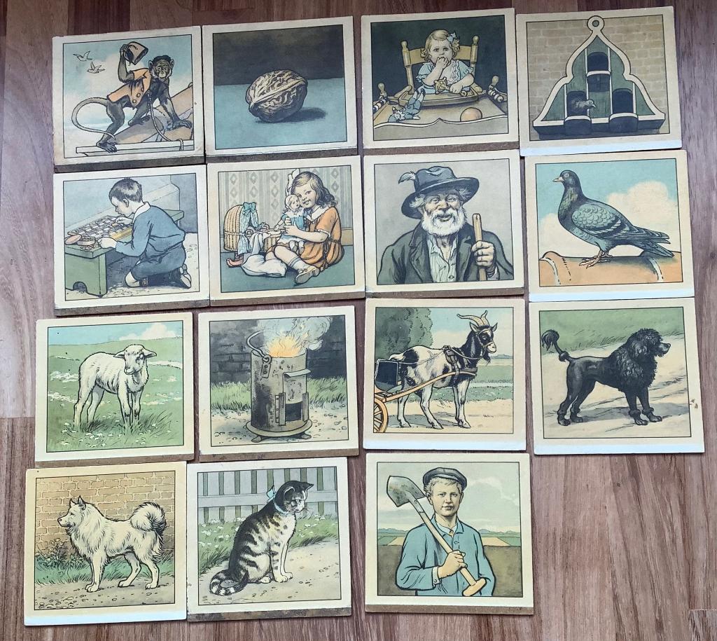 Leesplank , originele afbeeldingen aloude leesplank, Antiek en Kunst, Ophalen, Overige thema's