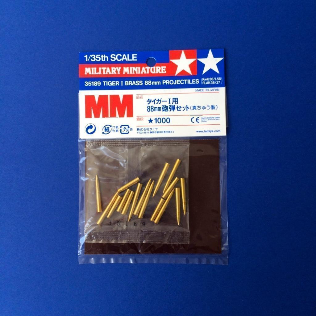 TAMIYA 35189 Tiger I Brass 88mm Projectiles 1/35, Verzenden, Nieuw, 1:35 tot 1:50