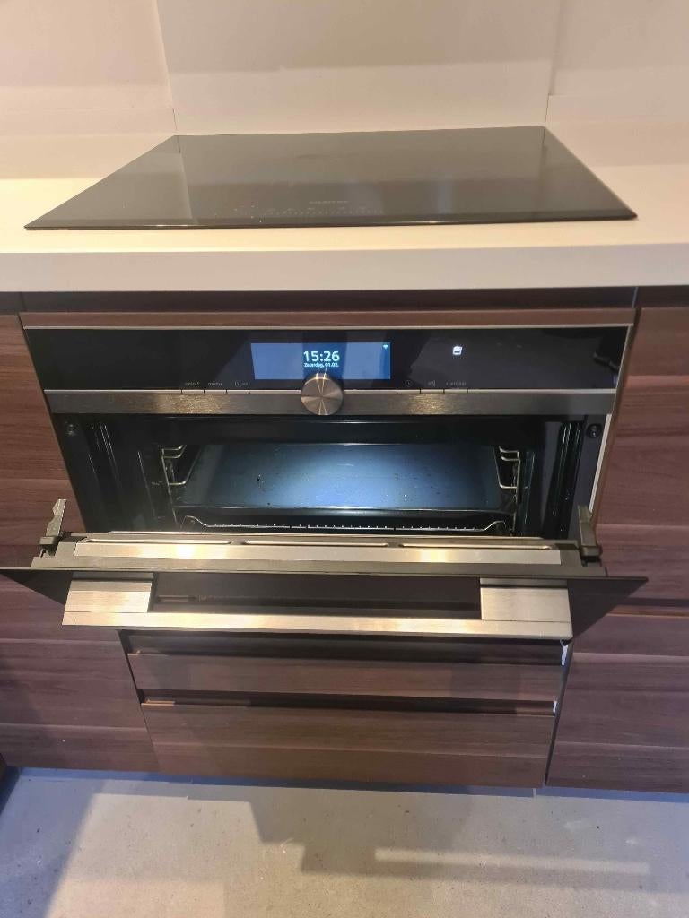 Modernehoekkeuken met Siemens apparatuur+QuookerGEDEMONTEERD, Overige kleuren, Hoekkeuken, Ophalen of Verzenden, Zo goed als nieuw