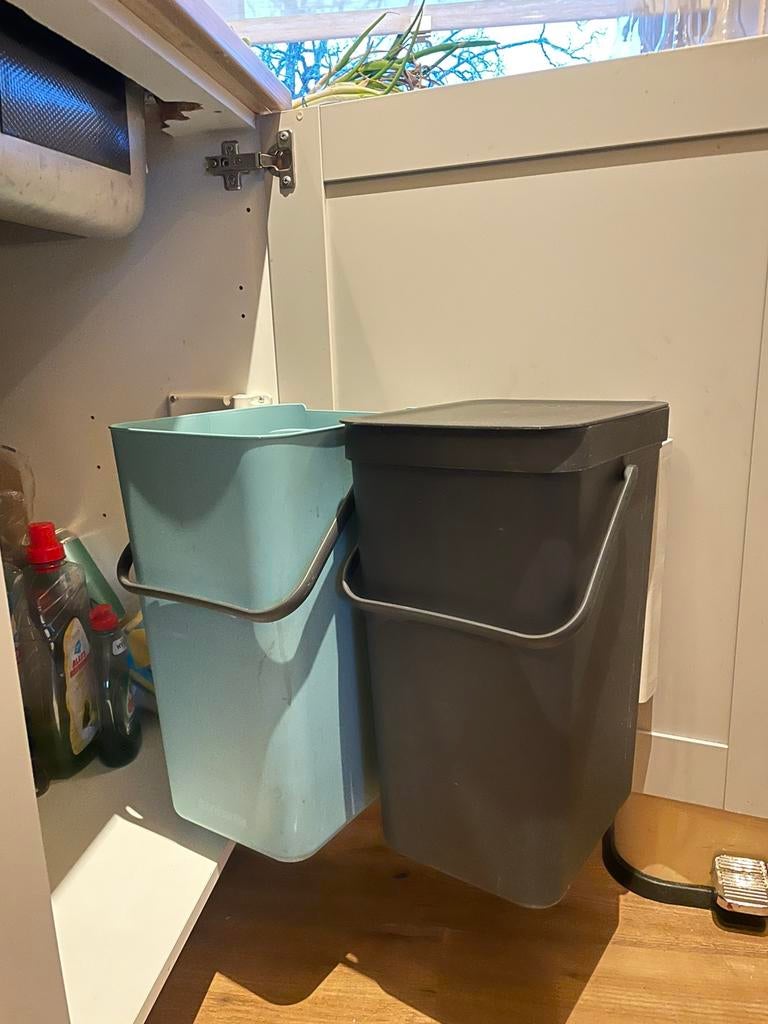 Brabantia scheiding prullenbak, Huis en Inrichting, Woonaccessoires | Prullenbakken, Ophalen of Verzenden, Zo goed als nieuw, Kunststof