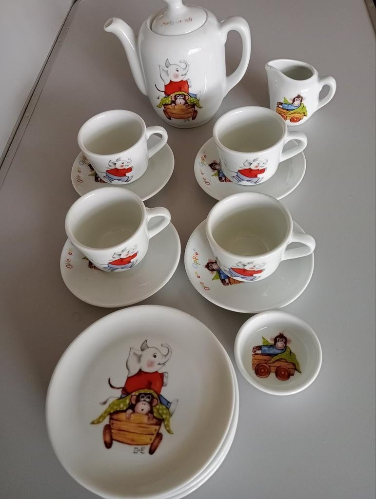Kinderservies van D.E Olle en Appie, Ophalen of Verzenden