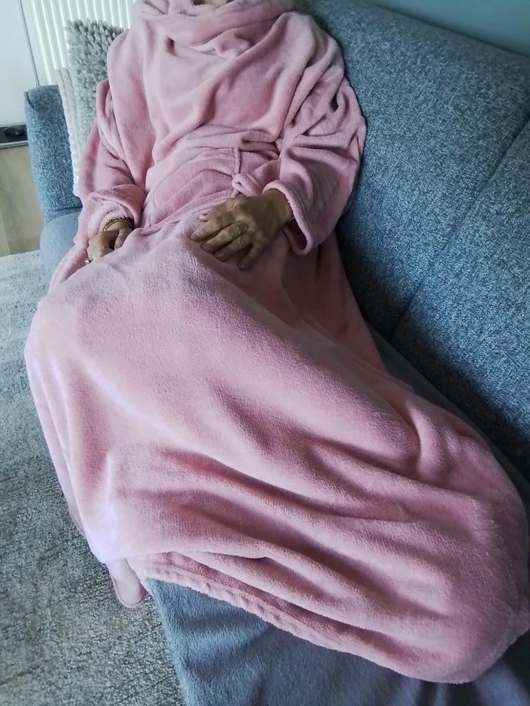 Zgan tv deken met mouwen one size, Kleding | Dames, Huispakken, Ophalen of Verzenden, Zo goed als nieuw, Roze