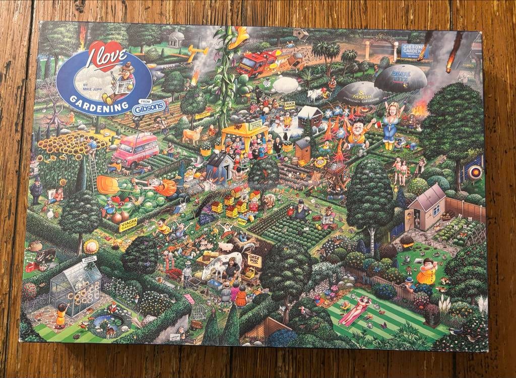 I love gardening puzzel, Gibsons, 1000 stukjes, Ophalen of Verzenden, 500 t/m 1500 stukjes, Zo goed als nieuw, Legpuzzel