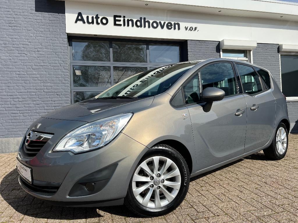 Opel Meriva 1.4 Turbo,Leder,Airco,Orig NL,Zuinig 2012 €5995,, Voorwielaandrijving, 4 cilinders, Bruin, Leder en Stof