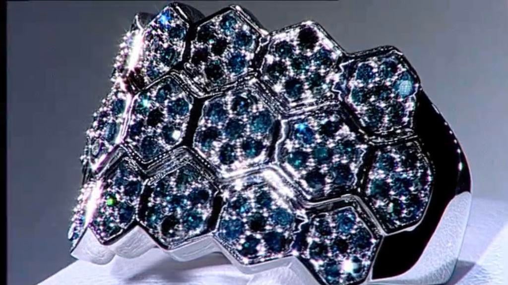 Blauw Diamant ring met certificaat, Blauw, Ophalen of Verzenden, Zo goed als nieuw, Dame