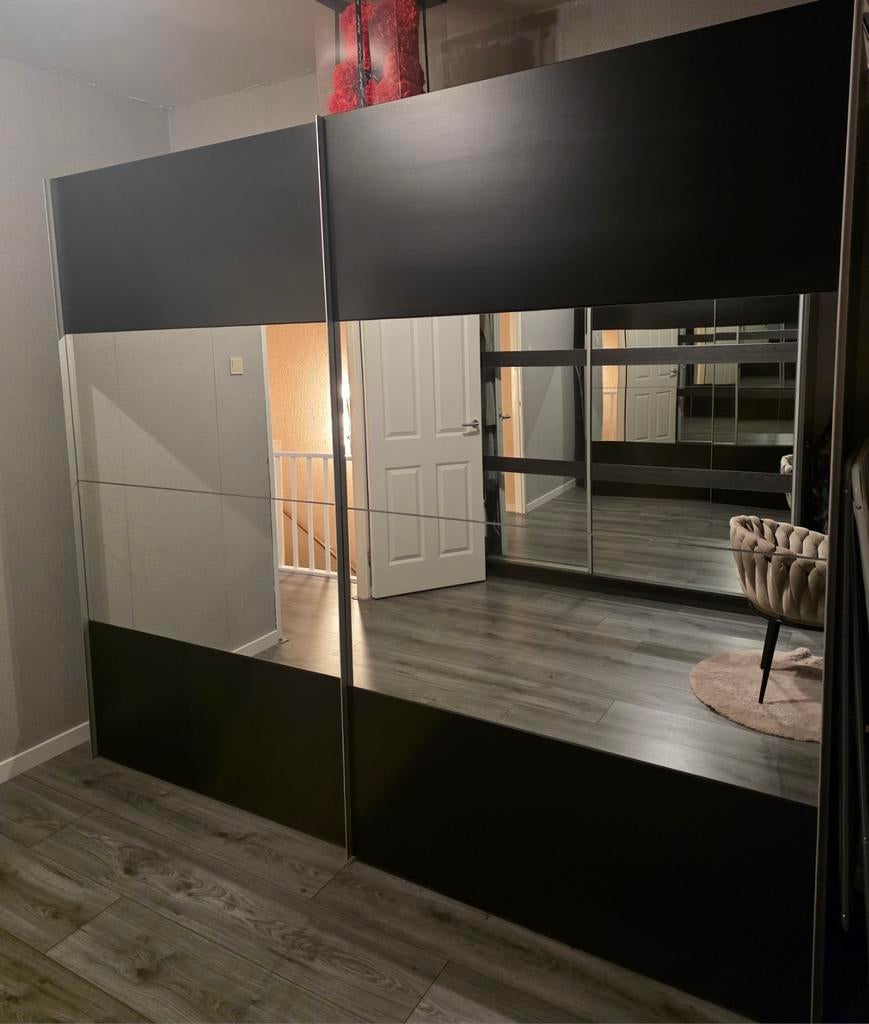 Mooie kledingkast van de Haco met spiegeldeuren, Ophalen, 50 tot 75 cm, 200 cm of meer