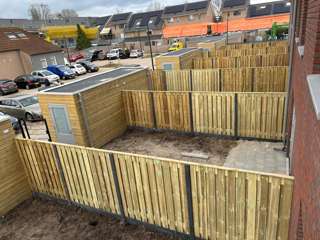 Houten schutting vakkundig geplaatst vanaf €120 p/m, 6 meter of meer, Nieuw, Ophalen of Verzenden, 2 meter of meer