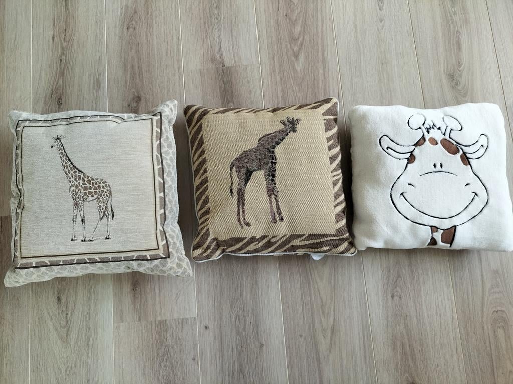 3 giraffen kussens, Ophalen, Vierkant