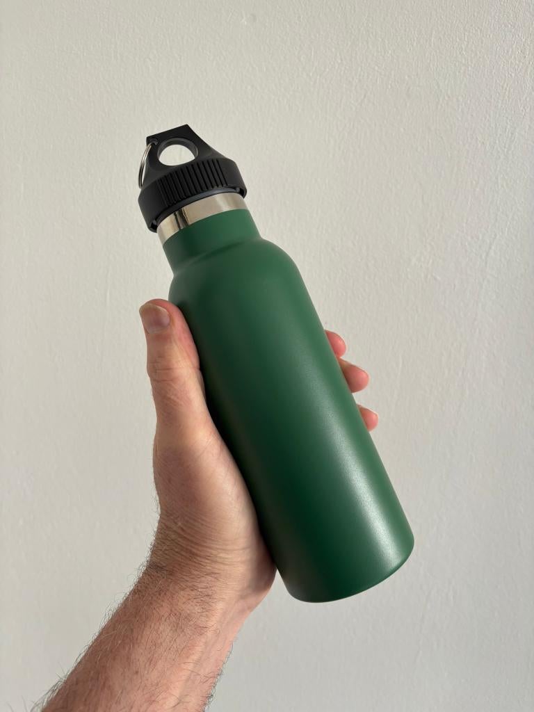 Groene RVS thermosfles 500ml. met Active dop, Diversen, Schoolbenodigdheden, Nieuw, Ophalen