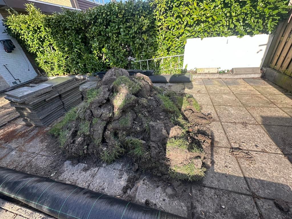 Graszoden en grond, Ophalen, Tuinaarde