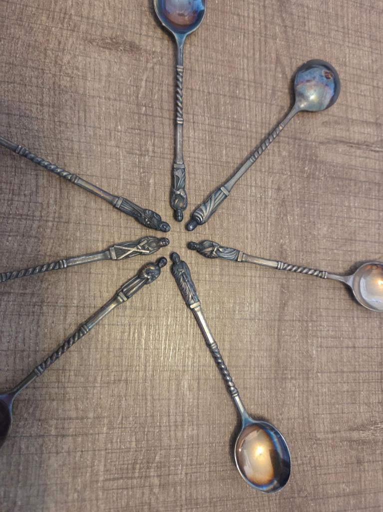 apostel lepeltjes serie -7 stuks-zilver, Antiek en Kunst, Ophalen of Verzenden