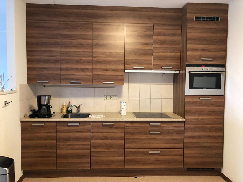 Mooie keuken te koop, Ophalen, Gebruikt, Bruin, Enkelwandige keuken