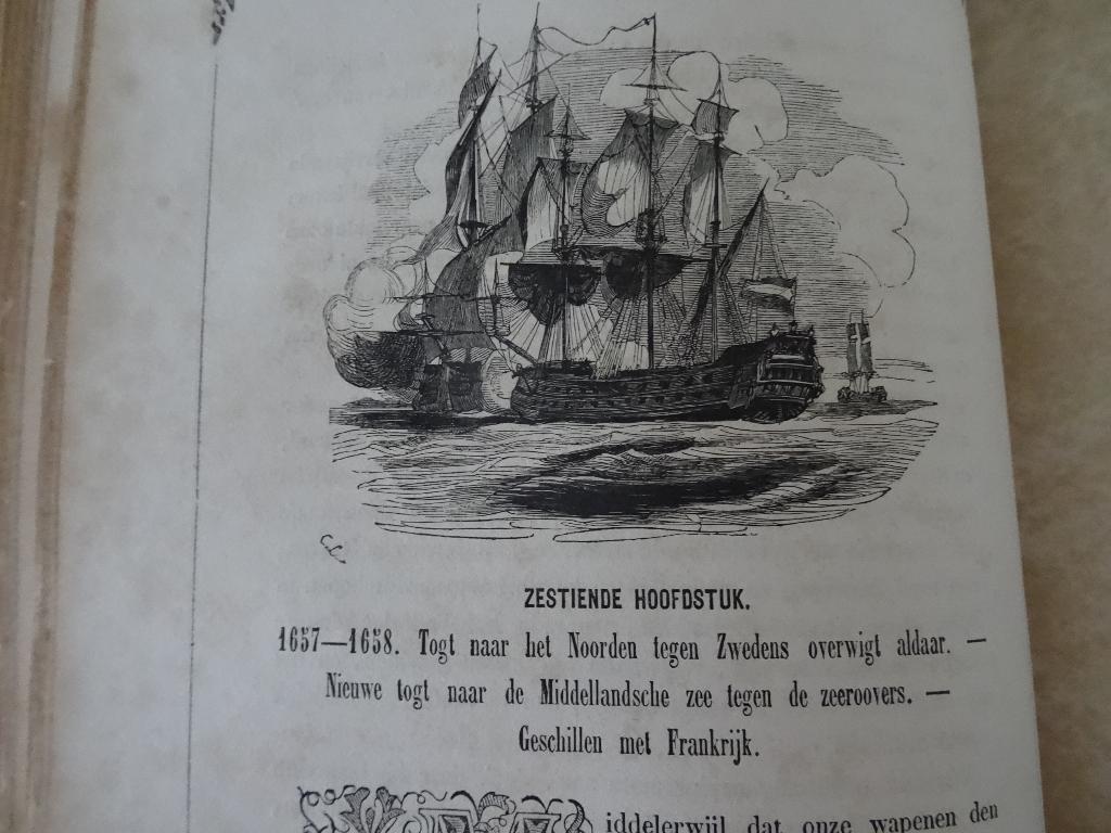 2 boek Uit het leven Michiel de Ruijter 1607-1676 uit 1852, Ophalen, A.P. van Langenhuysen