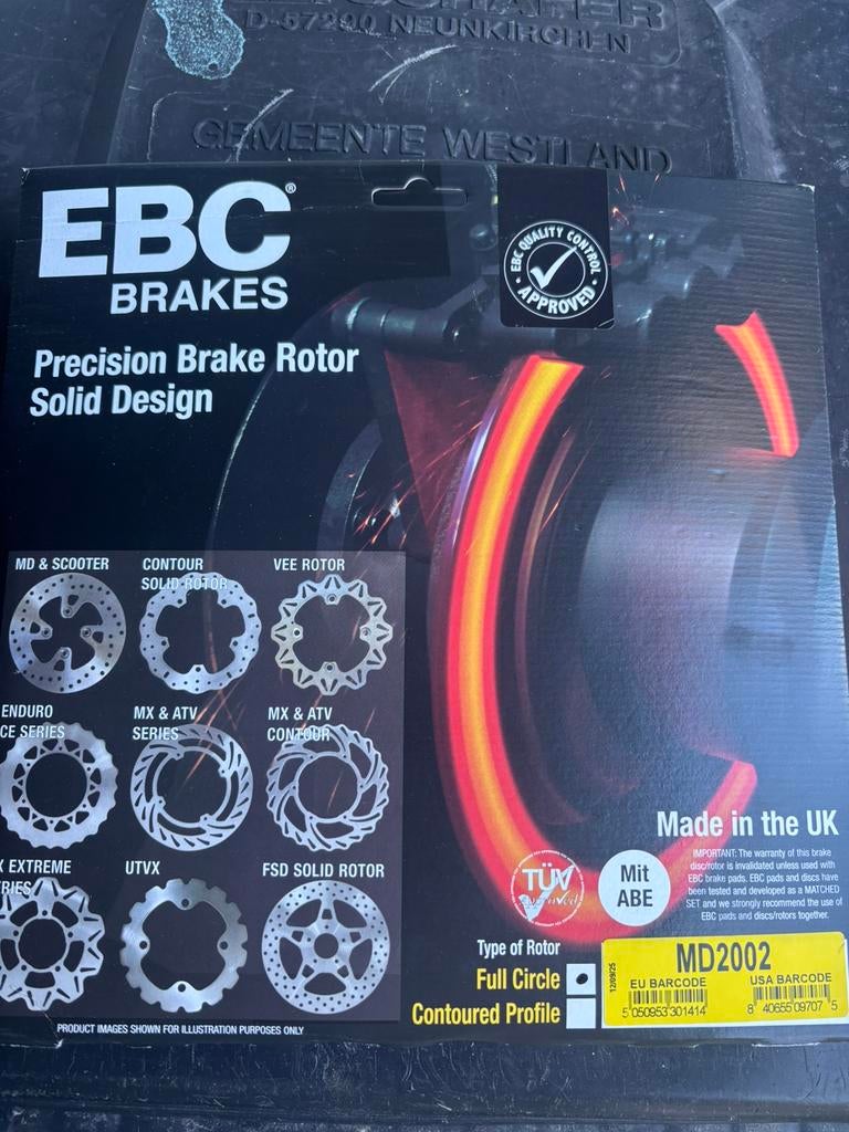 Nieuw EBC MD2002 achter remschijf Yamaha, Motoren, Ophalen of Verzenden, Nieuw