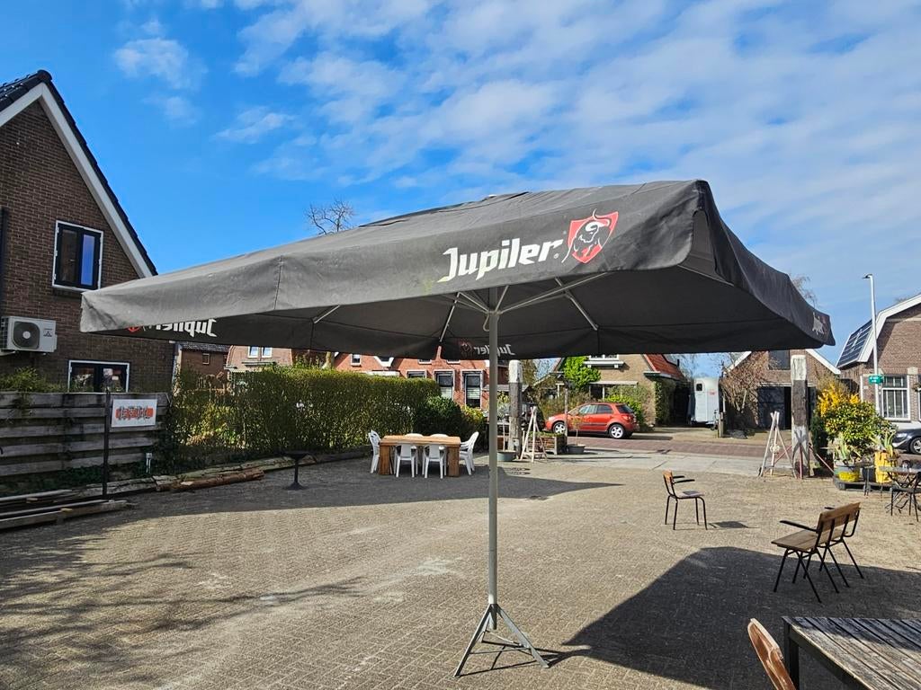 Parasol jupiler 4x4 horeca, Tuin en Terras, Parasols, Ophalen, Gebruikt, Verstelbaar