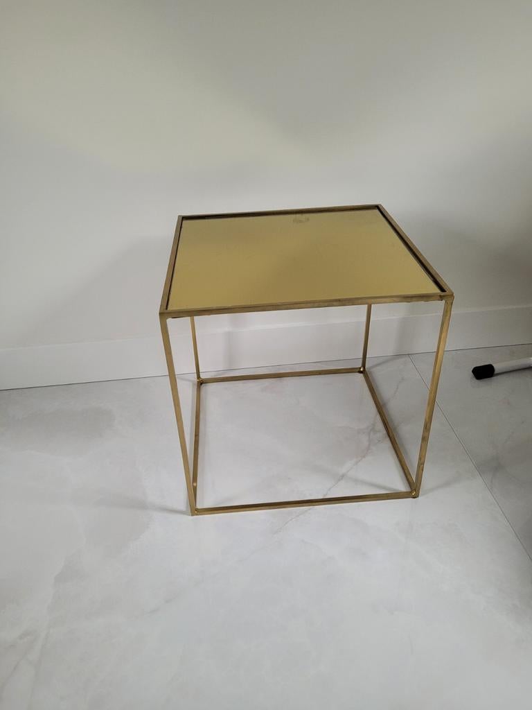 Bijzettafel, Minder dan 55 cm, Metaal of Aluminium, Rond, Ophalen